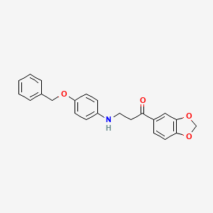 1-(1,3-Benzodioxol-5-yl)-3-{[4-(benzyloxy)phenyl]amino}propan-1-one