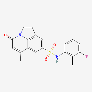 N-(3-fluoro-2-methylphenyl)-6-methyl-4-oxo-1,2-dihydro-4H-pyrrolo[3,2,1-ij]quinoline-8-sulfonamide