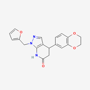 4-(2,3-dihydro-1,4-benzodioxin-6-yl)-1-(furan-2-ylmethyl)-1,4,5,7-tetrahydro-6H-pyrazolo[3,4-b]pyridin-6-one