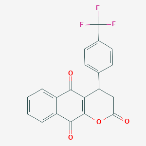 4-[4-(trifluoromethyl)phenyl]-3,4-dihydro-2H-benzo[g]chromene-2,5,10-trione