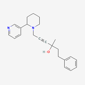 molecular formula C23H28N2O B11062466 3-Methyl-1-phenyl-6-[2-(pyridin-3-yl)piperidin-1-yl]hex-4-yn-3-ol 