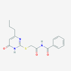 N-{2-[(4-hydroxy-6-propylpyrimidin-2-yl)sulfanyl]acetyl}benzamide