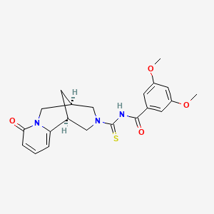 3,5-dimethoxy-N-{[(1S,5R)-8-oxo-1,5,6,8-tetrahydro-2H-1,5-methanopyrido[1,2-a][1,5]diazocin-3(4H)-yl]carbonothioyl}benzamide