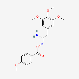 (1Z)-N'-{[(4-methoxyphenyl)carbonyl]oxy}-2-(3,4,5-trimethoxyphenyl)ethanimidamide