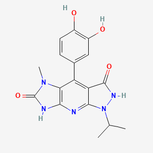 4-(3,4-Dihydroxyphenyl)-1-isopropyl-5-methyl-1,2,5,7-tetrahydroimidazo[4,5-B]pyrazolo[4,3-E]pyridine-3,6-dione