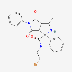 1-(2-bromoethyl)-3'-methyl-5'-phenyl-3a',6a'-dihydro-2'H-spiro[indole-3,1'-pyrrolo[3,4-c]pyrrole]-2,4',6'(1H,3'H,5'H)-trione