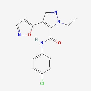 N-(4-chlorophenyl)-1-ethyl-4-(1,2-oxazol-5-yl)-1H-pyrazole-5-carboxamide