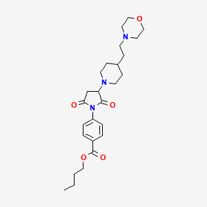 Butyl 4-(3-{4-[2-(morpholin-4-yl)ethyl]piperidin-1-yl}-2,5-dioxopyrrolidin-1-yl)benzoate