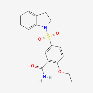 molecular formula C17H18N2O4S B11062585 5-(2,3-dihydro-1H-indol-1-ylsulfonyl)-2-ethoxybenzamide 