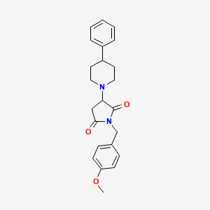 1-(4-Methoxybenzyl)-3-(4-phenylpiperidin-1-yl)pyrrolidine-2,5-dione