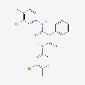 molecular formula C23H20Br2N2O2 B11062599 N,N'-bis(3-bromo-4-methylphenyl)-2-phenylpropanediamide 