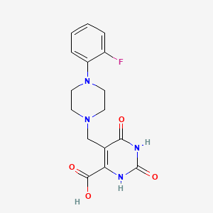 5-{[4-(2-Fluorophenyl)piperazin-1-yl]methyl}-2,6-dioxo-1,2,3,6-tetrahydropyrimidine-4-carboxylic acid