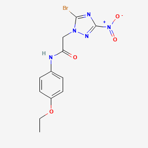 2-(5-bromo-3-nitro-1H-1,2,4-triazol-1-yl)-N-(4-ethoxyphenyl)acetamide