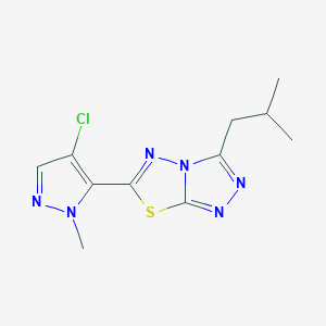 6-(4-chloro-1-methyl-1H-pyrazol-5-yl)-3-(2-methylpropyl)[1,2,4]triazolo[3,4-b][1,3,4]thiadiazole