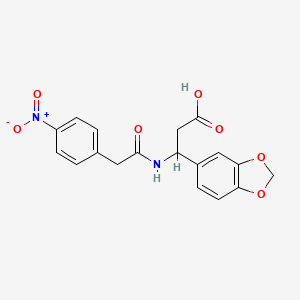 3-(1,3-Benzodioxol-5-yl)-3-{[(4-nitrophenyl)acetyl]amino}propanoic acid