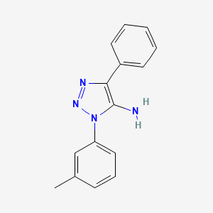 molecular formula C15H14N4 B11062698 1-(3-methylphenyl)-4-phenyl-1H-1,2,3-triazol-5-amine 