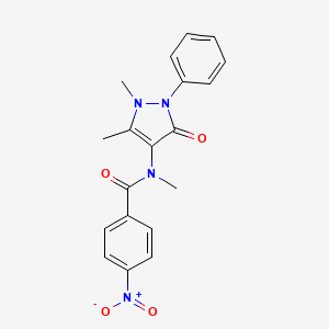 N-(1,5-dimethyl-3-oxo-2-phenyl-2,3-dihydro-1H-pyrazol-4-yl)-N-methyl-4-nitrobenzamide