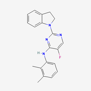 molecular formula C20H19FN4 B11062775 2-(2,3-dihydro-1H-indol-1-yl)-N-(2,3-dimethylphenyl)-5-fluoropyrimidin-4-amine 