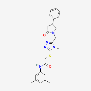 N-(3,5-dimethylphenyl)-2-({4-methyl-5-[(2-oxo-4-phenylpyrrolidin-1-yl)methyl]-4H-1,2,4-triazol-3-yl}sulfanyl)acetamide