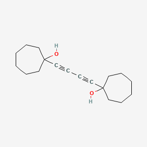 molecular formula C18H26O2 B11062785 1,1'-Buta-1,3-diyne-1,4-diyldicycloheptanol 