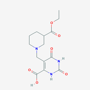 5-{[3-(Ethoxycarbonyl)piperidin-1-yl]methyl}-2,6-dioxo-1,2,3,6-tetrahydropyrimidine-4-carboxylic acid