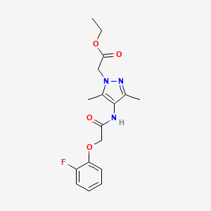 ethyl (4-{[(2-fluorophenoxy)acetyl]amino}-3,5-dimethyl-1H-pyrazol-1-yl)acetate