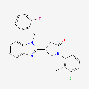 1-(3-chloro-2-methylphenyl)-4-[1-(2-fluorobenzyl)-1H-benzimidazol-2-yl]pyrrolidin-2-one