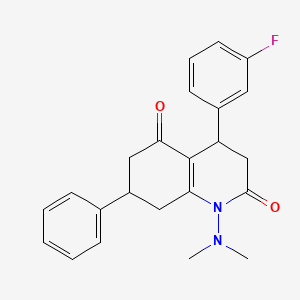 1-(dimethylamino)-4-(3-fluorophenyl)-7-phenyl-4,6,7,8-tetrahydroquinoline-2,5(1H,3H)-dione