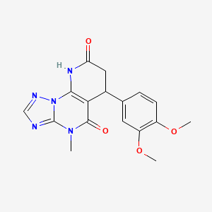 6-(3,4-dimethoxyphenyl)-4-methyl-6,9-dihydropyrido[3,2-e][1,2,4]triazolo[1,5-a]pyrimidine-5,8(4H,7H)-dione