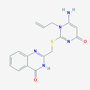 2-({[6-amino-4-oxo-1-(prop-2-en-1-yl)-1,4-dihydropyrimidin-2-yl]sulfanyl}methyl)quinazolin-4(3H)-one