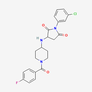 1-(3-Chlorophenyl)-3-({1-[(4-fluorophenyl)carbonyl]piperidin-4-yl}amino)pyrrolidine-2,5-dione