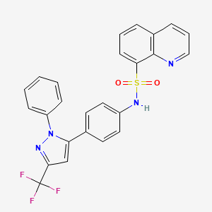 N-{4-[1-phenyl-3-(trifluoromethyl)-1H-pyrazol-5-yl]phenyl}quinoline-8-sulfonamide