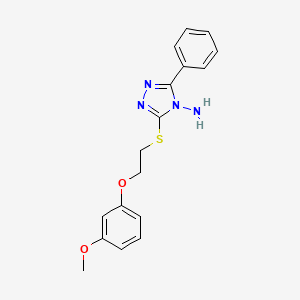 3-{[2-(3-methoxyphenoxy)ethyl]sulfanyl}-5-phenyl-4H-1,2,4-triazol-4-amine