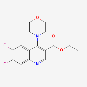 molecular formula C16H16F2N2O3 B11062874 Ethyl 6,7-difluoro-4-morpholin-4-ylquinoline-3-carboxylate 