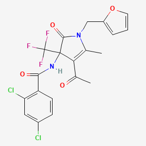 N-[4-acetyl-1-(furan-2-ylmethyl)-5-methyl-2-oxo-3-(trifluoromethyl)-2,3-dihydro-1H-pyrrol-3-yl]-2,4-dichlorobenzamide