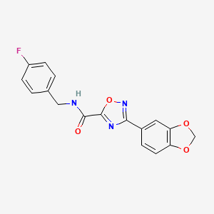 3-(1,3-benzodioxol-5-yl)-N-(4-fluorobenzyl)-1,2,4-oxadiazole-5-carboxamide