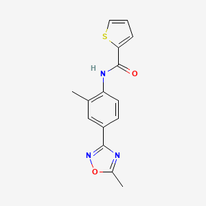 N-[2-methyl-4-(5-methyl-1,2,4-oxadiazol-3-yl)phenyl]thiophene-2-carboxamide