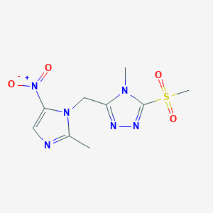 4-methyl-3-[(2-methyl-5-nitro-1H-imidazol-1-yl)methyl]-5-(methylsulfonyl)-4H-1,2,4-triazole