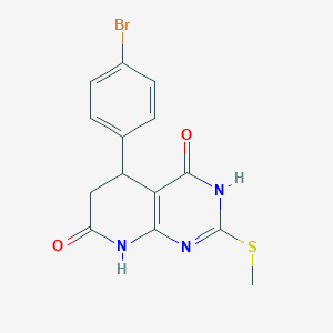 5-(4-bromophenyl)-2-(methylsulfanyl)-5,8-dihydropyrido[2,3-d]pyrimidine-4,7(3H,6H)-dione