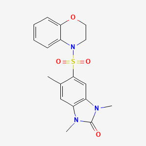 5-(2,3-dihydro-4H-1,4-benzoxazin-4-ylsulfonyl)-1,3,6-trimethyl-1,3-dihydro-2H-benzimidazol-2-one