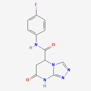 N-(4-fluorophenyl)-7-oxo-5,6,7,8-tetrahydro[1,2,4]triazolo[4,3-a]pyrimidine-5-carboxamide