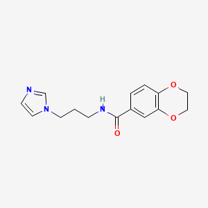 N-[3-(1H-imidazol-1-yl)propyl]-2,3-dihydro-1,4-benzodioxine-6-carboxamide