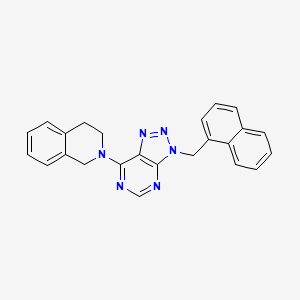 2-[3-(naphthalen-1-ylmethyl)-3H-[1,2,3]triazolo[4,5-d]pyrimidin-7-yl]-1,2,3,4-tetrahydroisoquinoline