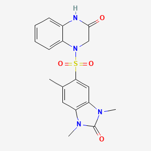 4-[(1,3,6-trimethyl-2-oxo-2,3-dihydro-1H-benzimidazol-5-yl)sulfonyl]-3,4-dihydroquinoxalin-2(1H)-one