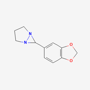 molecular formula C11H12N2O2 B11063002 6-(1,3-Benzodioxol-5-yl)-1,5-diazabicyclo[3.1.0]hexane 