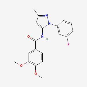 N-[1-(3-fluorophenyl)-3-methyl-1H-pyrazol-5-yl]-3,4-dimethoxybenzamide