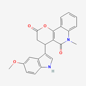 4-(5-methoxy-1H-indol-3-yl)-6-methyl-4,6-dihydro-2H-pyrano[3,2-c]quinoline-2,5(3H)-dione