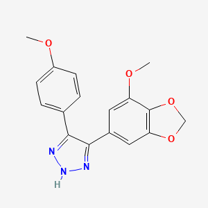 4-(7-methoxy-1,3-benzodioxol-5-yl)-5-(4-methoxyphenyl)-1H-1,2,3-triazole