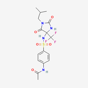 molecular formula C16H19F3N4O5S B11063057 N-[4-({[1-isobutyl-2,5-dioxo-4-(trifluoromethyl)imidazolidin-4-yl]amino}sulfonyl)phenyl]acetamide 