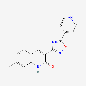 2-Quinolinol, 7-methyl-3-[5-(4-pyridinyl)-1,2,4-oxadiazol-3-yl]-